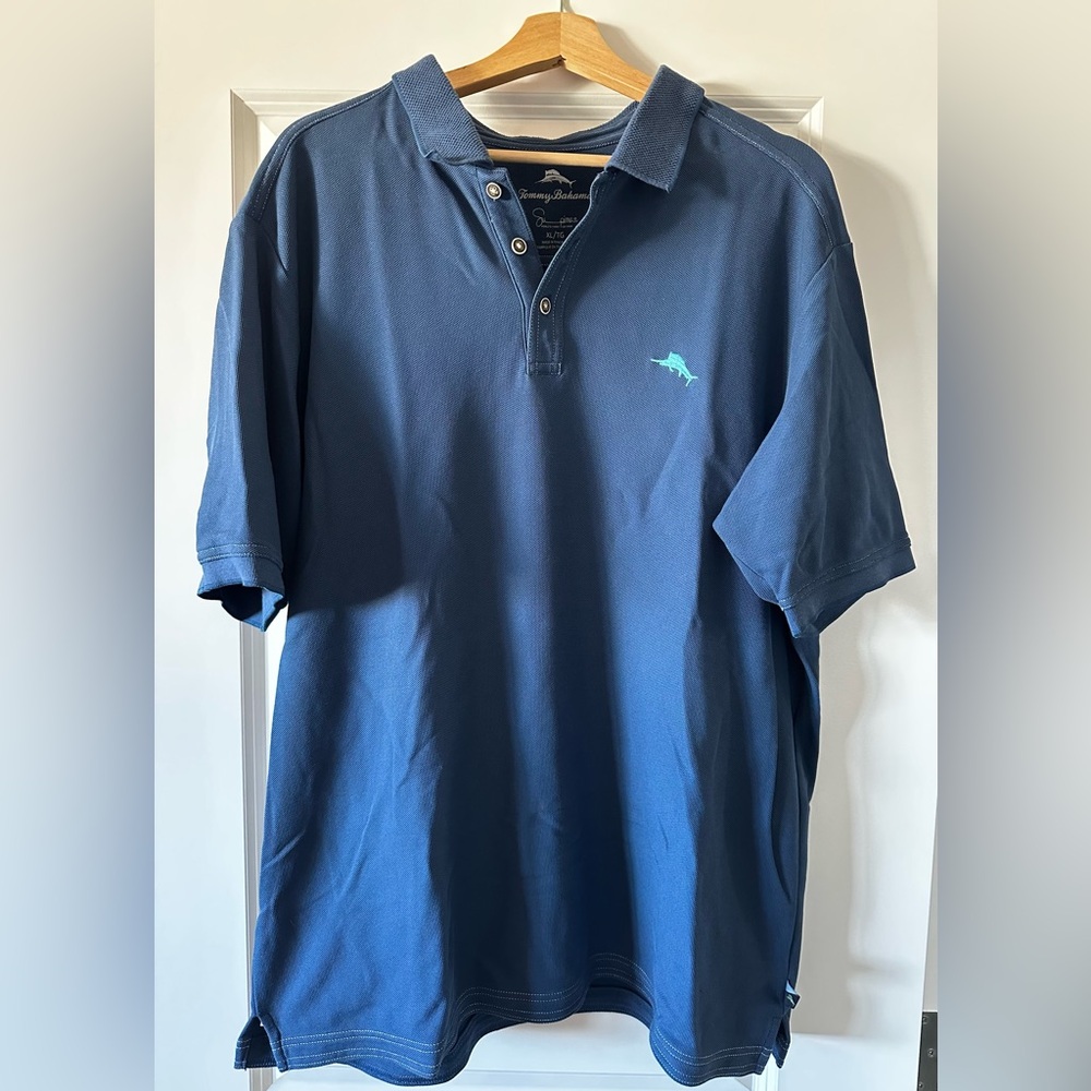 Tommy Bahama Navy Textured Polo